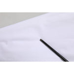 Close-up of Dolce & Gabbana White Cotton Collared Dress Formal Shirt Top fabric detail showing texture and finish.