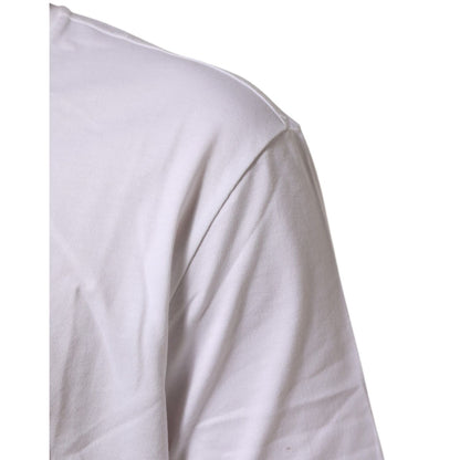 Dolce & Gabbana White Cotton Crew Neck Short Sleeves T-shirt