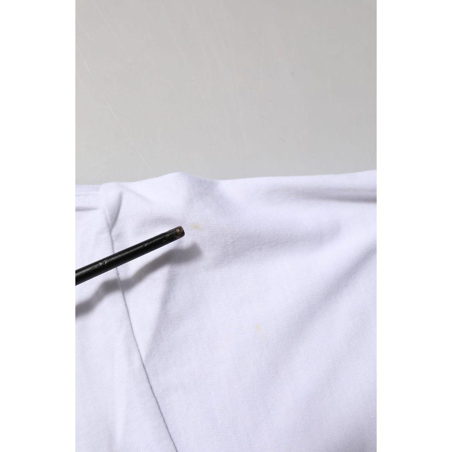 Dolce & Gabbana White Graphic Print Cotton CrewNeck T-shirt