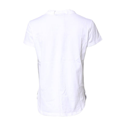 Dolce & Gabbana White Logo Crown Cotton Crew Neck T-shirt