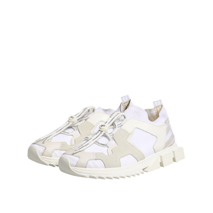 Dolce & Gabbana White Mesh Sorrento Trekking Sneakers Shoes