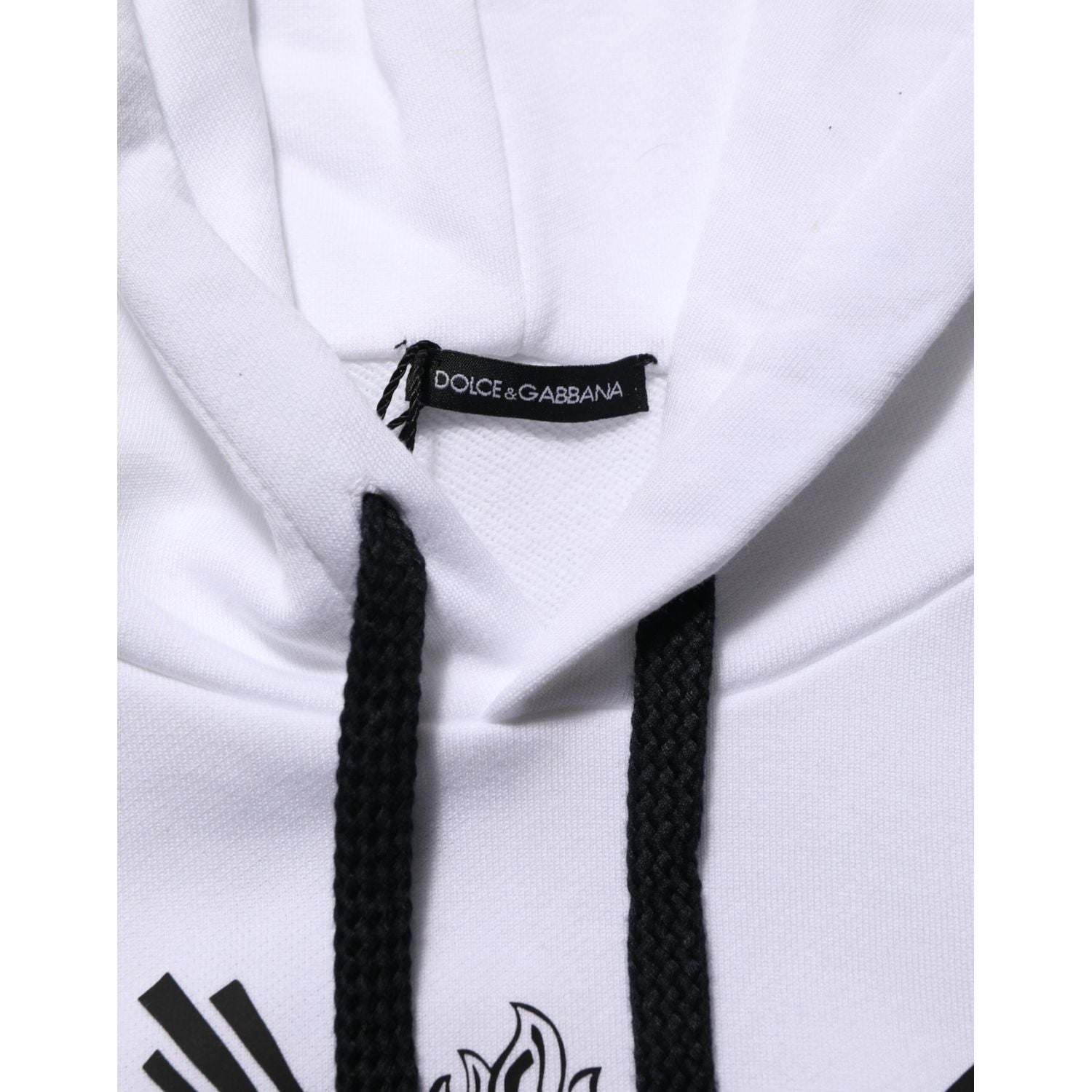 Dolce & Gabbana White Sacred Heart Hooded Sweatshirt Sweater