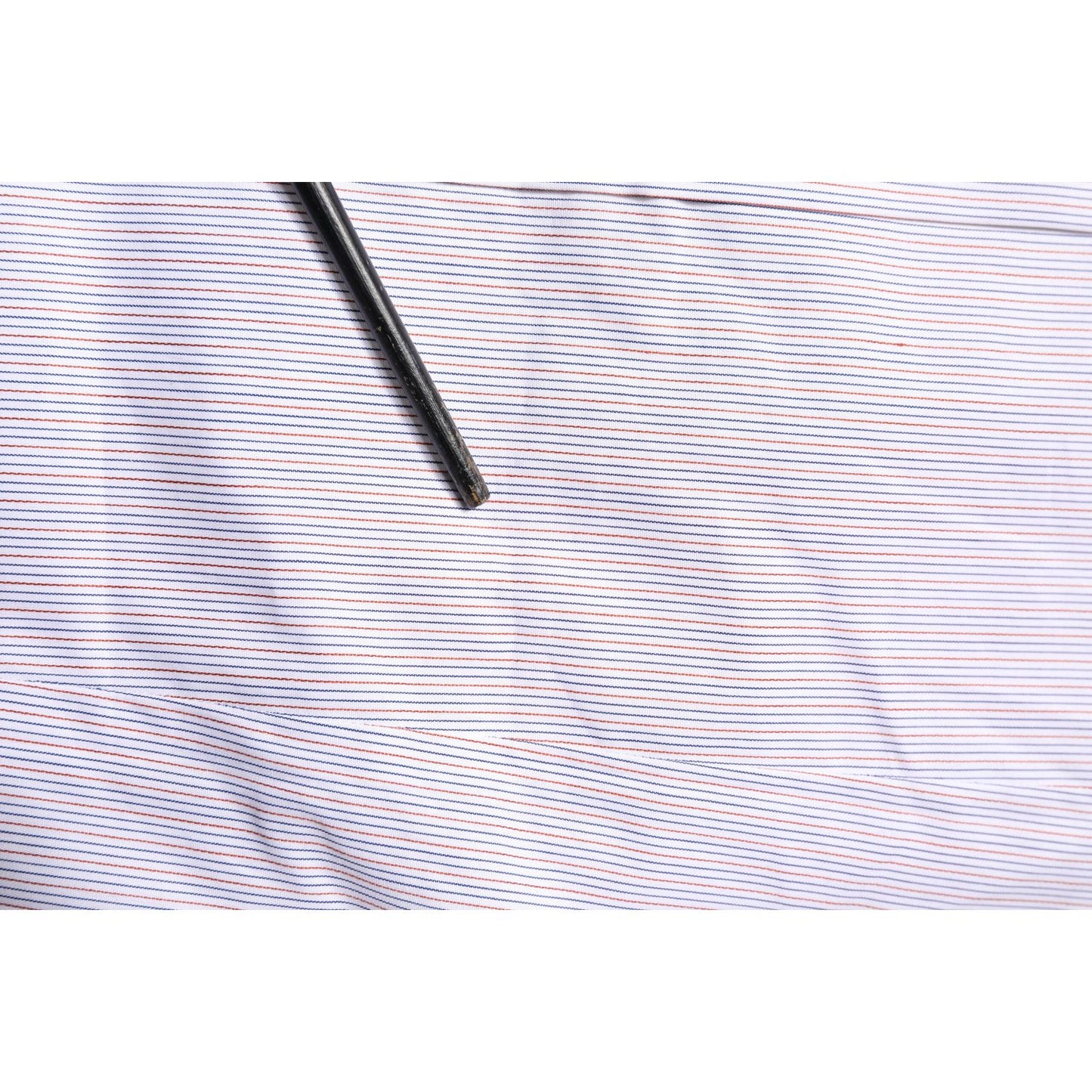 Dolce & Gabbana White Striped Cotton GOLD Long Sleeves Shirt