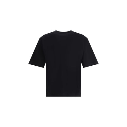 Back view of Dsquared² Black Cotton T-Shirt, featuring soft cotton and ribbed crew neck for comfort and durability.