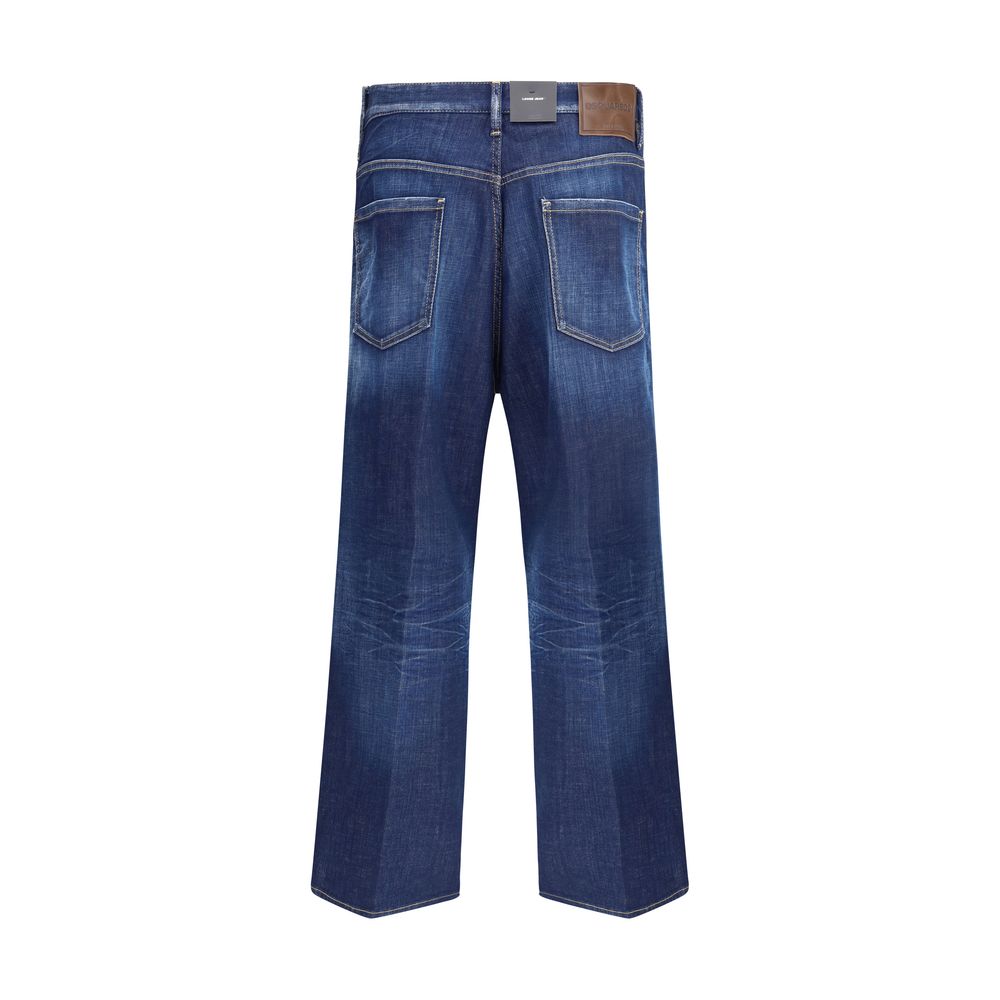 Dsquared² Blue Cotton Relaxed Fit Jeans