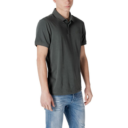 EA7 Emporio Armani Green Cotton Polo Shirt
