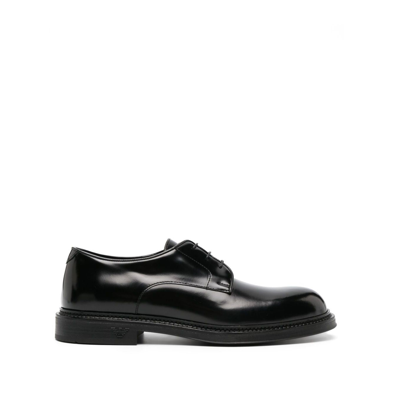 EMPORIO ARMANI EXCLUSIVE Derby shoes in buffed leather Boots