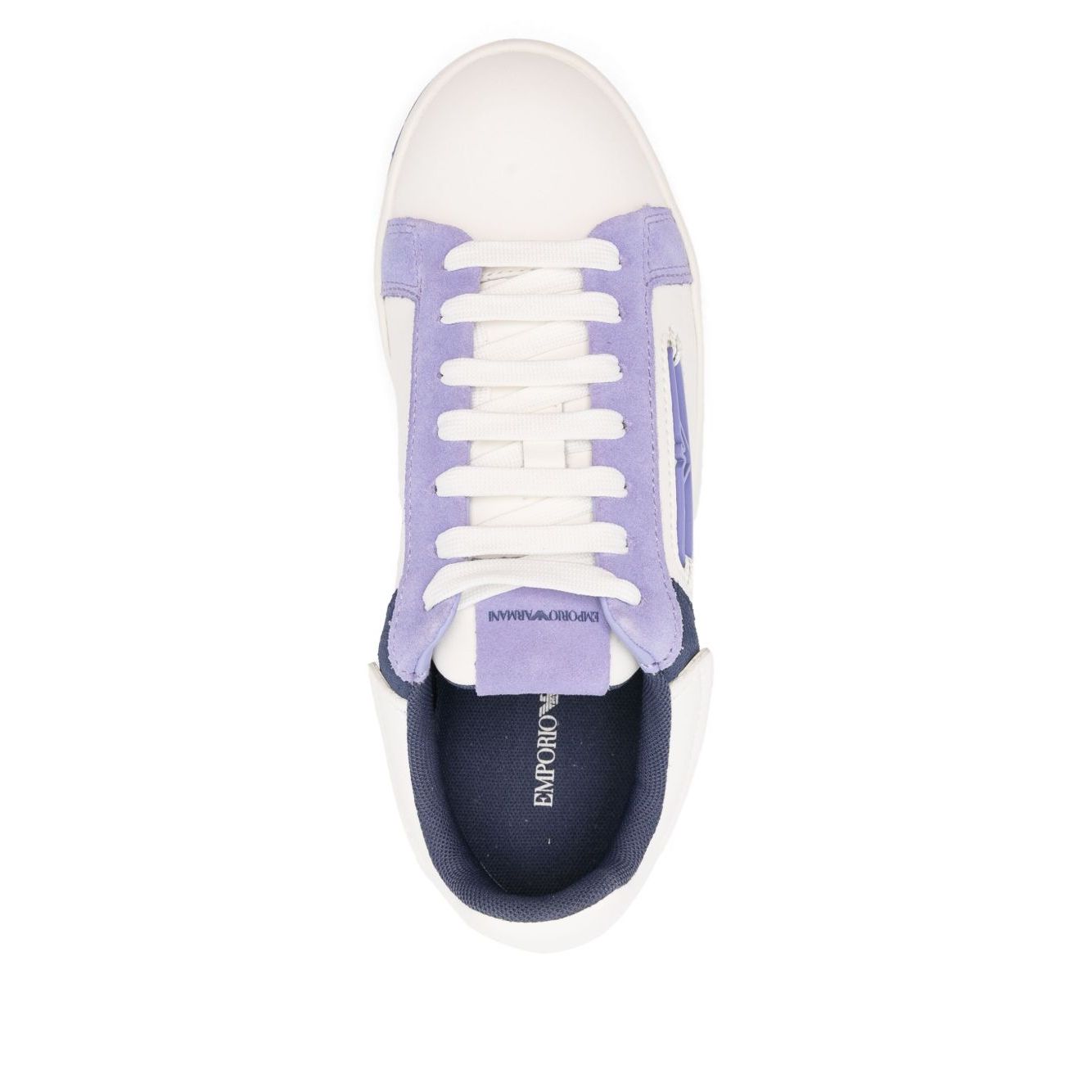 EMPORIO ARMANI EXCLUSIVE Emporio Armani Leather sneakers with suede details and eagle plate Sneakers