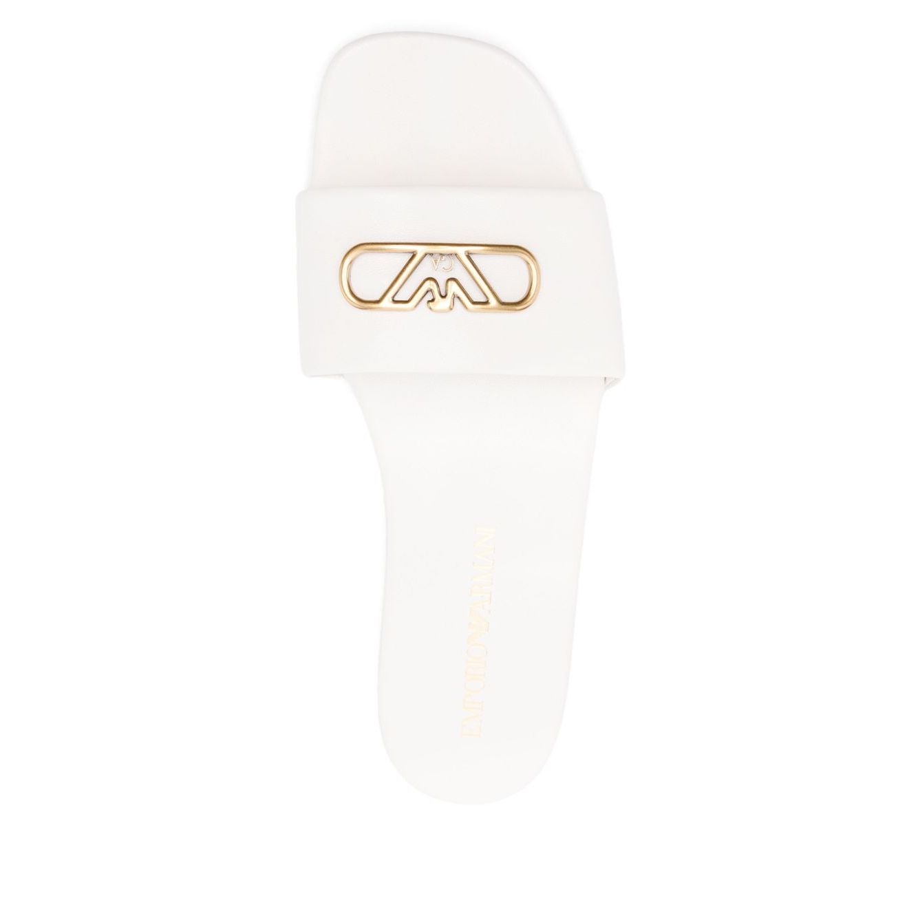 EMPORIO ARMANI EXCLUSIVE Emporio Armani Nappa-leather sandals with eagle plate Sandals