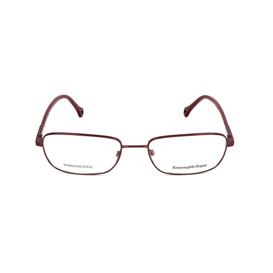 Ermenegildo Zegna Red Metal Frames eyeglasses with 53/17/140 mm measurements, unisex design in vibrant red metal material.