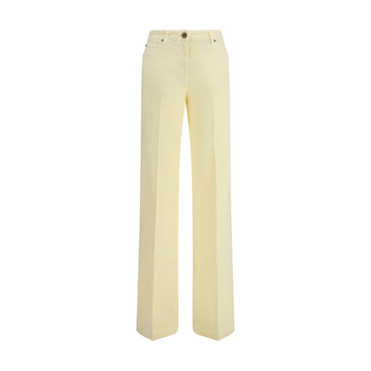 Etro Yellow Cotton Straight-Leg Jeans featuring five-pocket design with button and zipper closure, regular fit, 98% cotton composition.