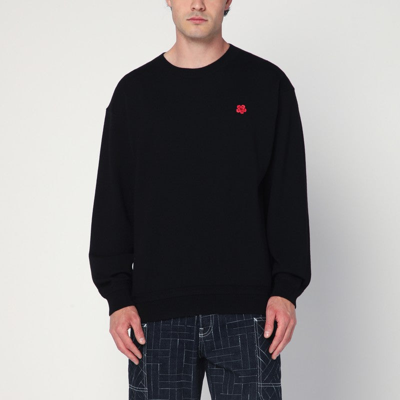 KENZO Black wool crew neck sweater FF65PU7593LBWO/R_KENZO-99J_323