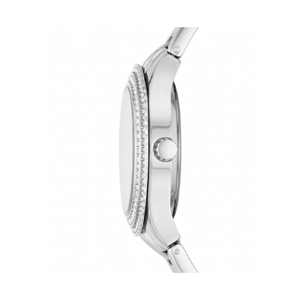 Side view of FOSSIL Mod. ES5137 lady's wristwatch with 30 mm case, featuring elegant design and comes in official packaging.