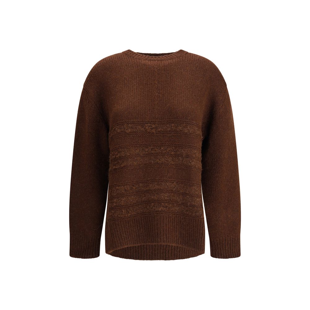 Fabiana Filippi Brown Camel Hair  Sweatshirt