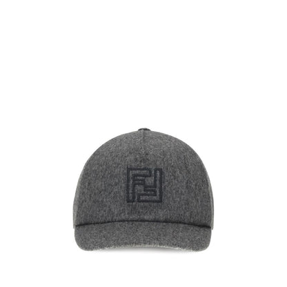 Fendi Gray Wool Cap (Baseball Hat)