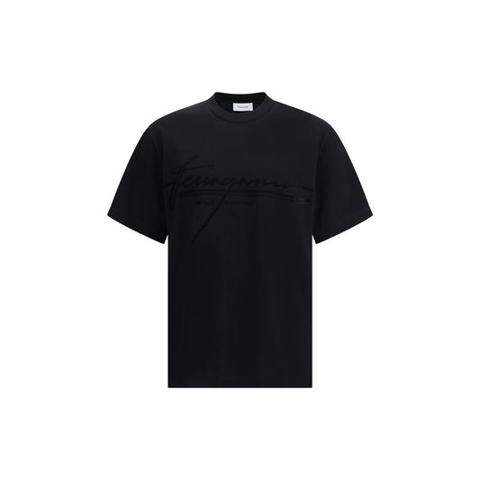 Ferragamo Black Cotton T-Shirt