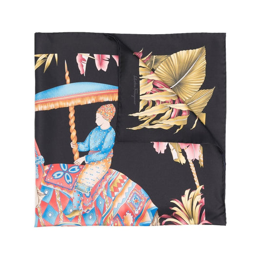 Ferragamo Ferragamo Scarfs Black 310118756257004-P25 LDin,Spring - Summer 2025,Women,Women > Accessories,Women > Accessories > Scarves Hats & Gloves,Yes Eu