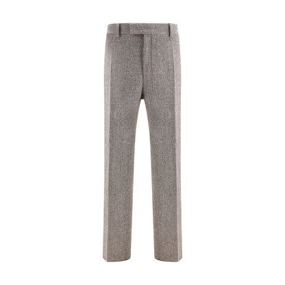 Ferragamo Gray Fleece Wool Casual Pants