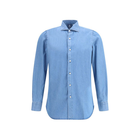 Finamore Blue Denim Shirt