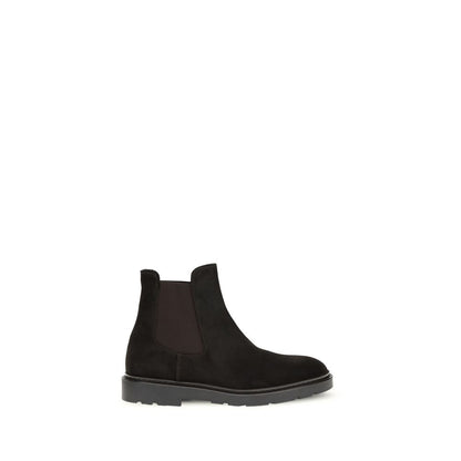 Fratelli Rossetti Black Calf Leather Bos Taurus Chelsea Boots