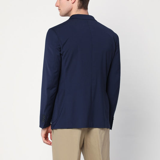 Santaniello Blue wool-blend single-breasted jacket G500E2489B/Q_SANTA-76B_202