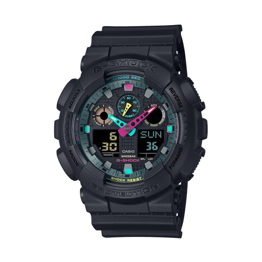 CASIO G-SHOCK Mod. OVERSIZE - MATTE FLUO SERIE - BLACK GA-100MF-1AER