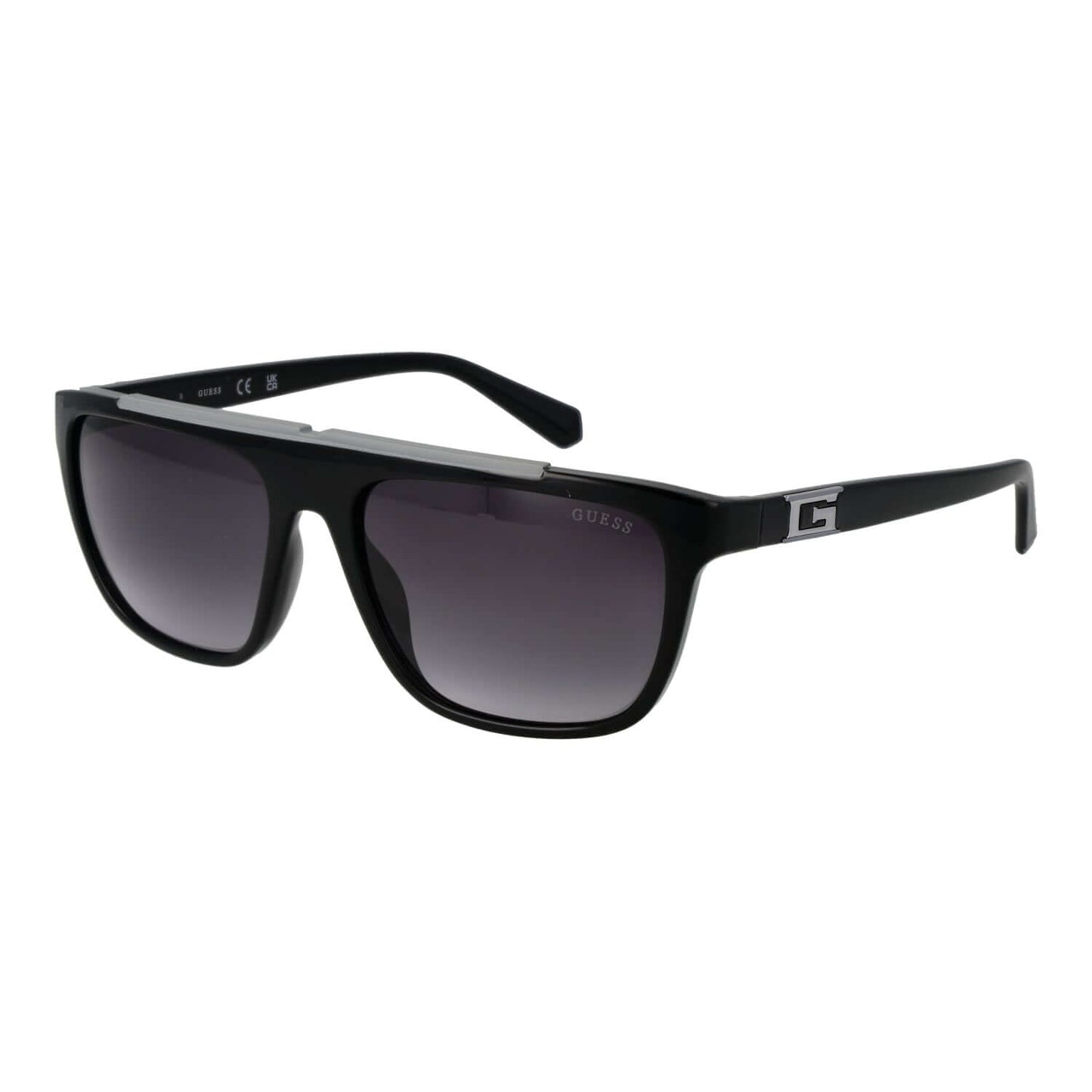 GUESS MOD. GU00122 5701B sunglasses for gent with black frame and tinted lenses