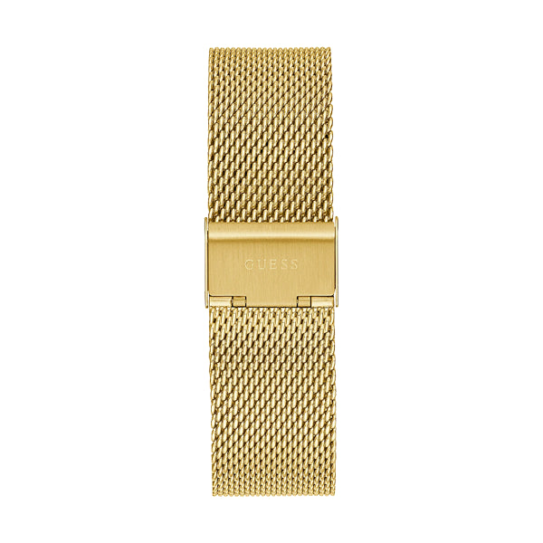 GUESS Mod. TAILOR gold mesh watch band, luxury fashion accessory.