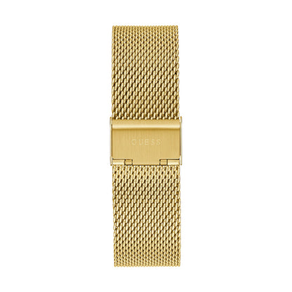 GUESS Mod. TAILOR gold mesh watch band, luxury fashion accessory.