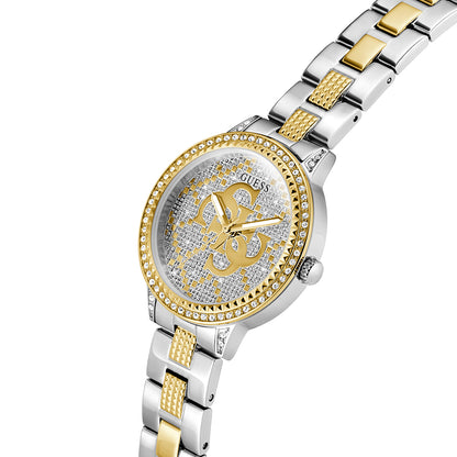 GUESS Mod. G Lace luxury watch with gold and silver design