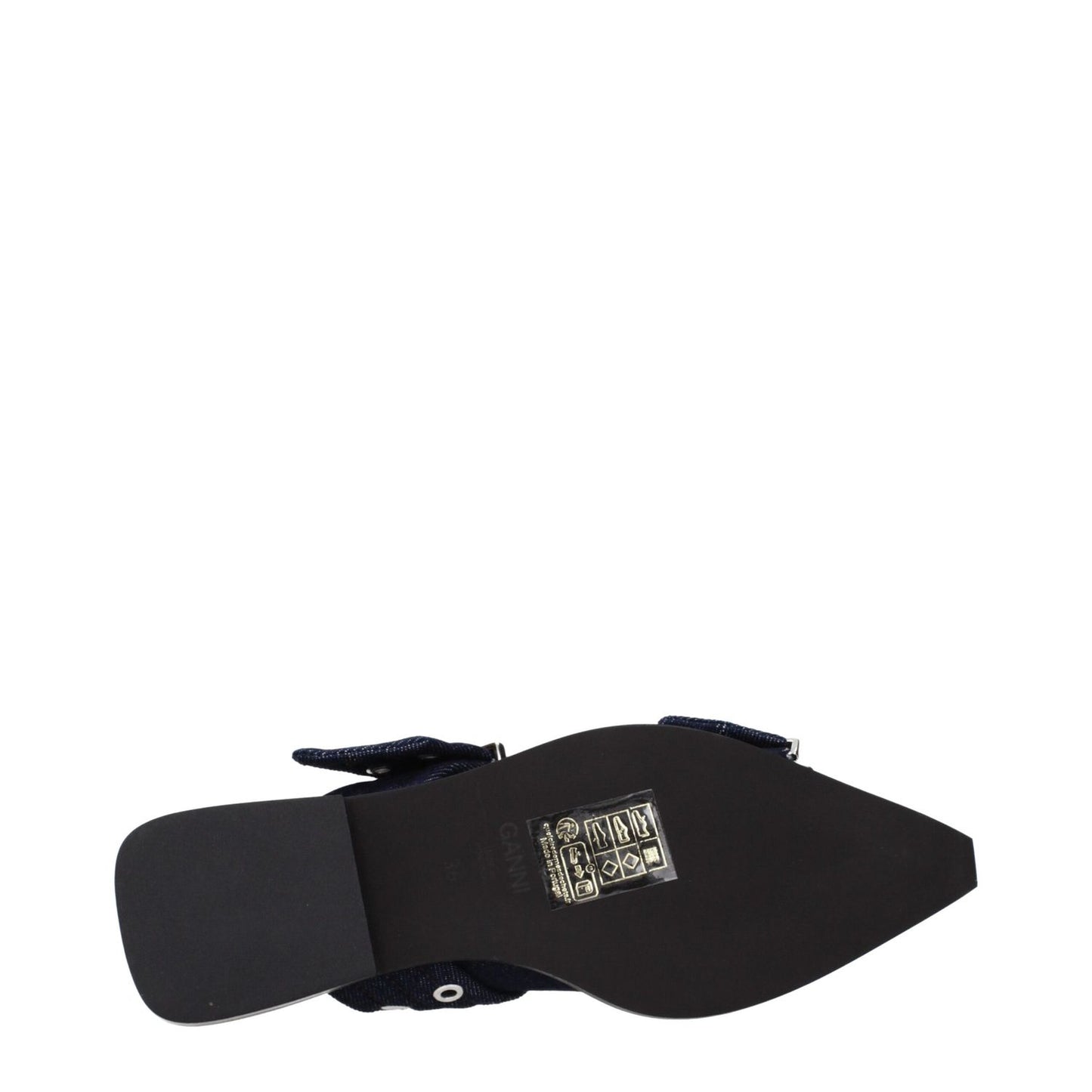 Ganni Blue Fabric Sandals