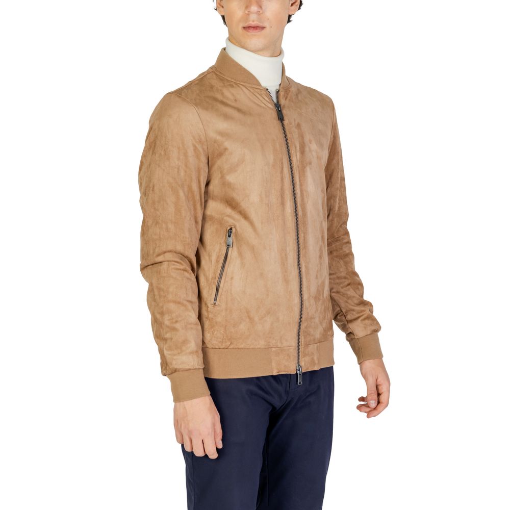Gianni Lupo Beige Polyester Bomber
