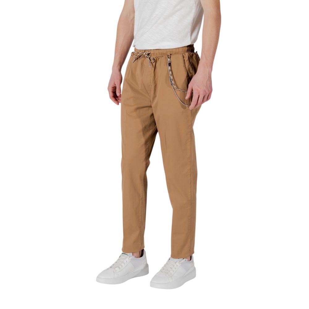 Gianni Lupo Brown Cotton Casual Pants