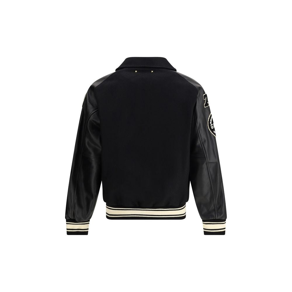 Golden Goose Black Fleece Wool Bomber