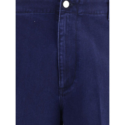 Gucci Blue Cotton Jeans Denim with button closure and tailored design for AW25 season.