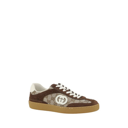 Gucci Brown Calf Leather Bos Taurus Low Top Sneakers