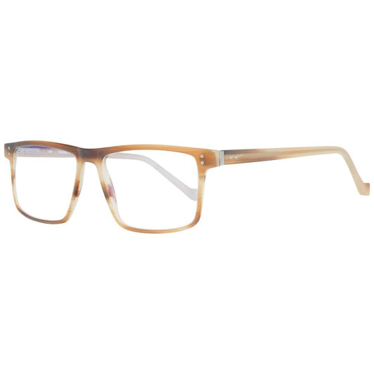 Hackett Brown Plastic Glasses (Frames) 54/16/145 mm, stylish design for men, lightweight plastic material, gradient brown color.