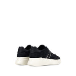 Hogan Pre Hogan H580 black/white leather sneakers with lace-up fastening, logo side panels, and round toe design