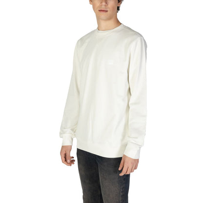 Hugo Boss White Cotton Sweatshirt