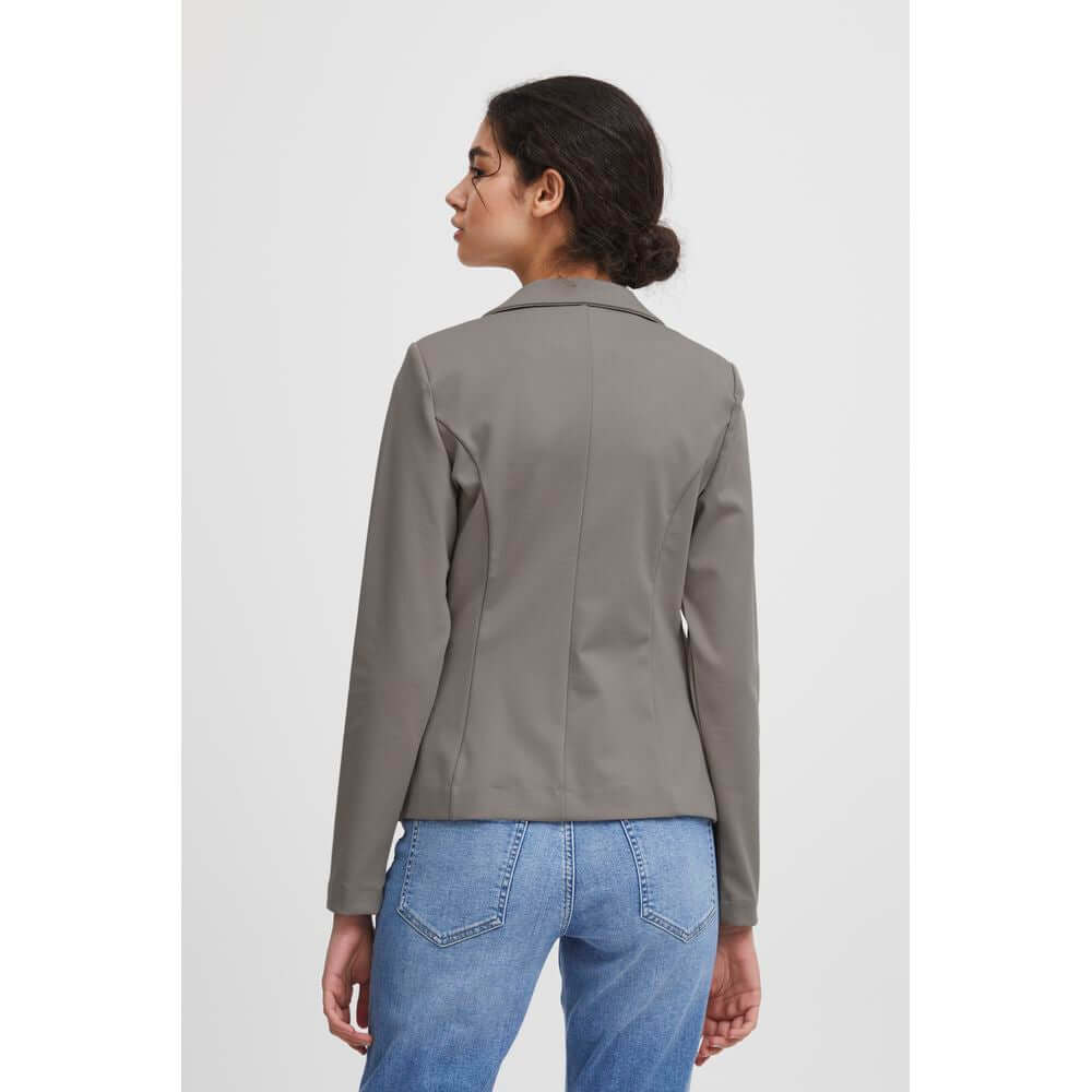 ICHI Beige Polyester Blazer