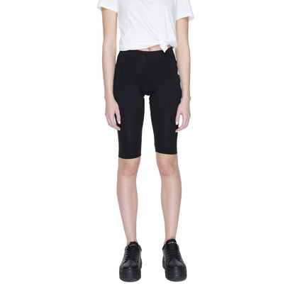 Icon Black Cotton Bermuda Shorts