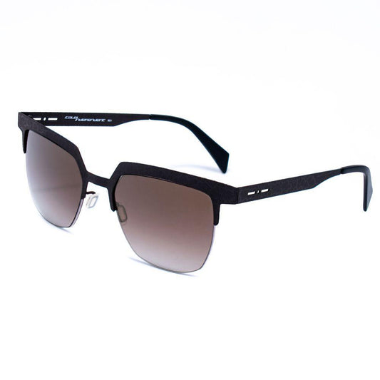 Italia Independent Brown Metal Sunglasses for women with 57/15/140mm metal frame, stylish eyewear with brown gradient lenses.
