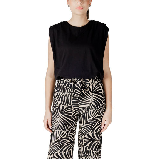 Jacqueline De Yong Black Cotton Top