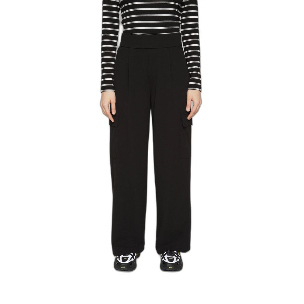 Jacqueline De Yong Black Polyester Casual Pants