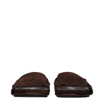 Jacquemus Brown Leather Slippers
