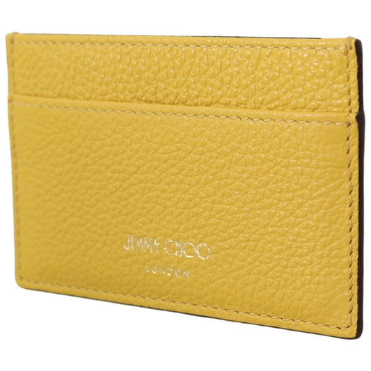 Jimmy Choo Jimmy Choo Sunshine Yellow Leather Card Holder 194611097839 1728,67466920096,Jimmy Choo,Leather Accessories - Women - Bags,New with tags,Women,Yellow