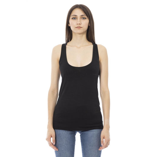 Just Cavalli Black Viscose Women Top