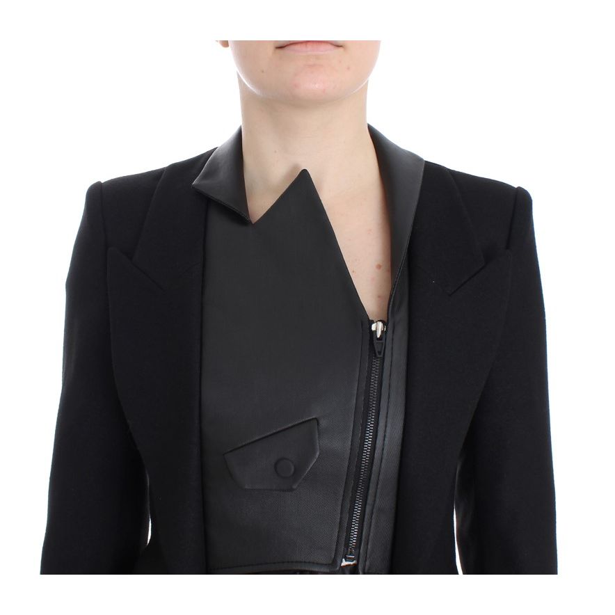 KAALE SUKTAE Black Short Blazer Coat Biker Jacket