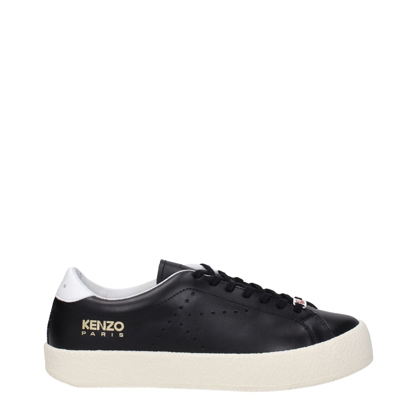 Kenzo Black Leather Low Top Sneakers