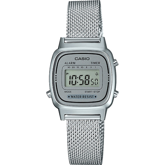 CASIO VINTAGE Mod. ICONIC MINI STEEL SILVER MESH LA670WEM-7EF